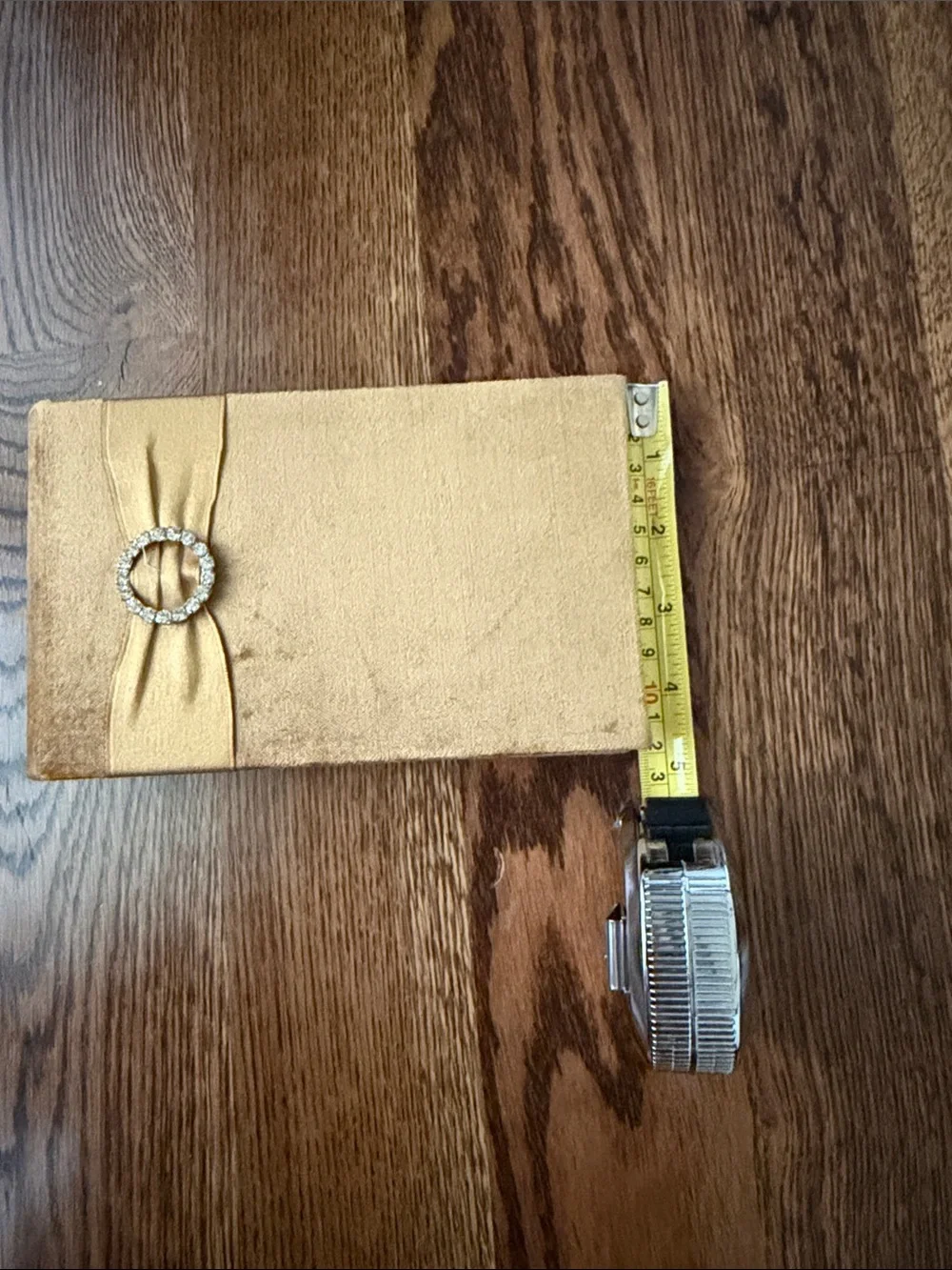 Photo bundle- wood holder and velvet photo book storage